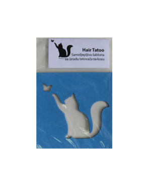 HAIR TATTOO MACA I LEPTIR